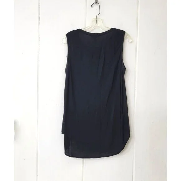 Joe Fresh Sleeveless Black Blouse with Sequined Square Design - Picture 2 of 5